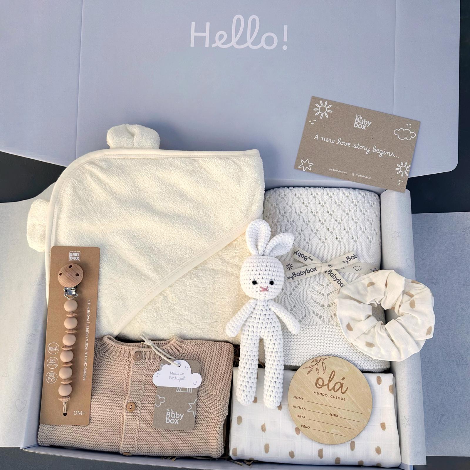 presente para bebé até 6 meses com manta, brinquedo e acessórios
